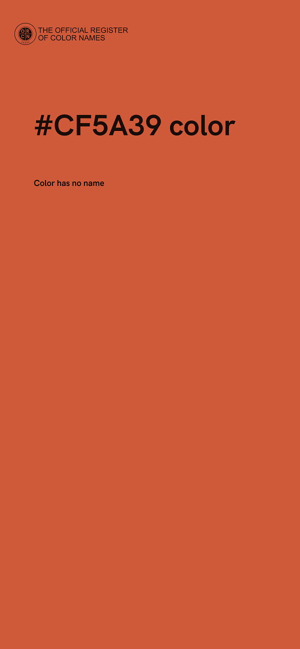 #CF5A39 color image