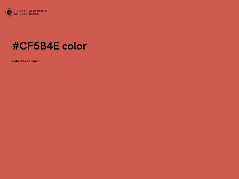 #CF5B4E color image
