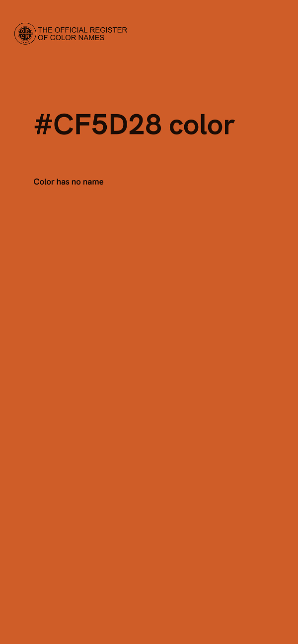 #CF5D28 color image