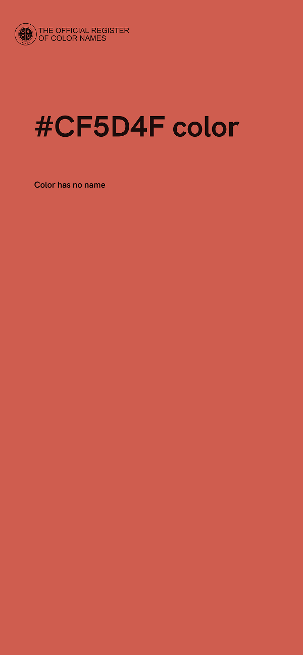 #CF5D4F color image