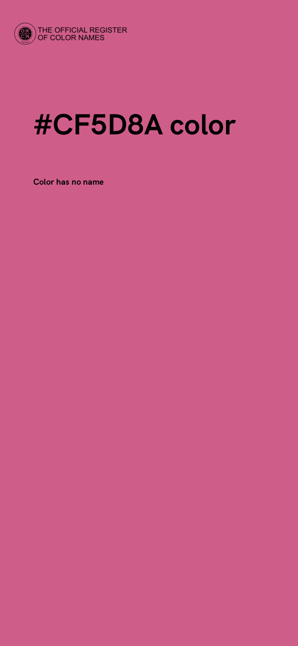 #CF5D8A color image