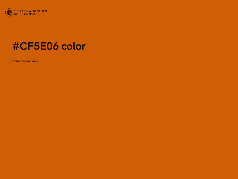 #CF5E06 color image