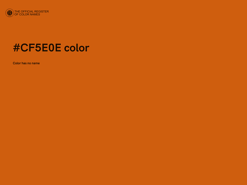 #CF5E0E color image