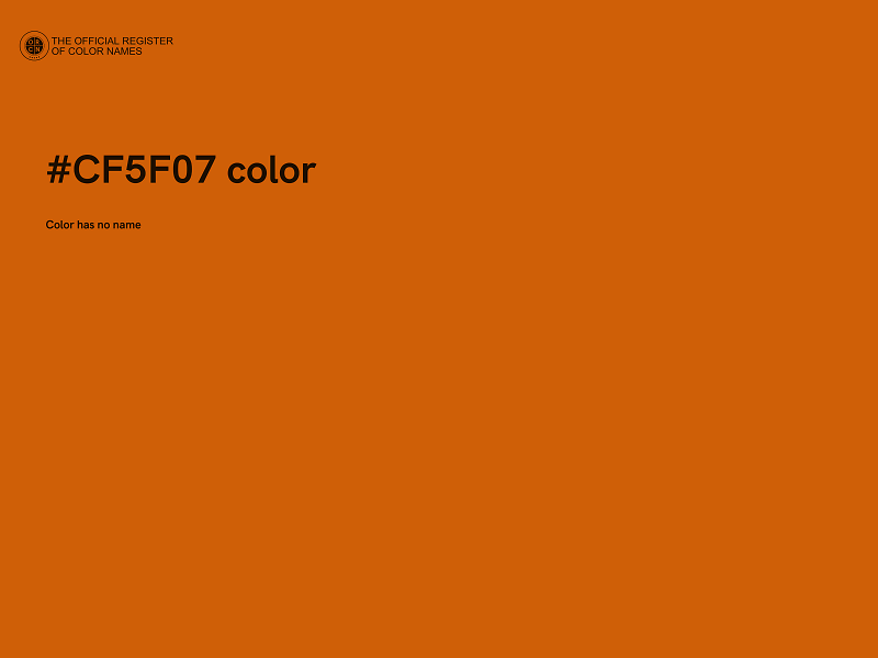 #CF5F07 color image