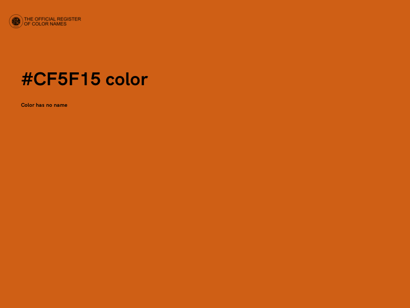 #CF5F15 color image