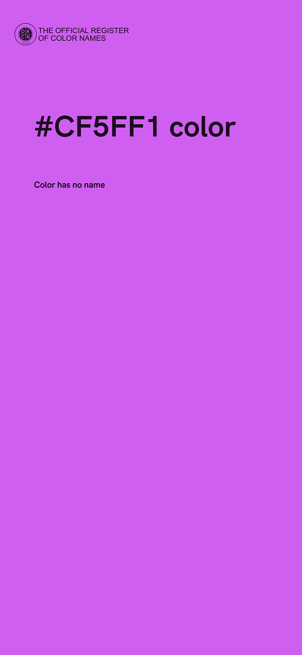 #CF5FF1 color image