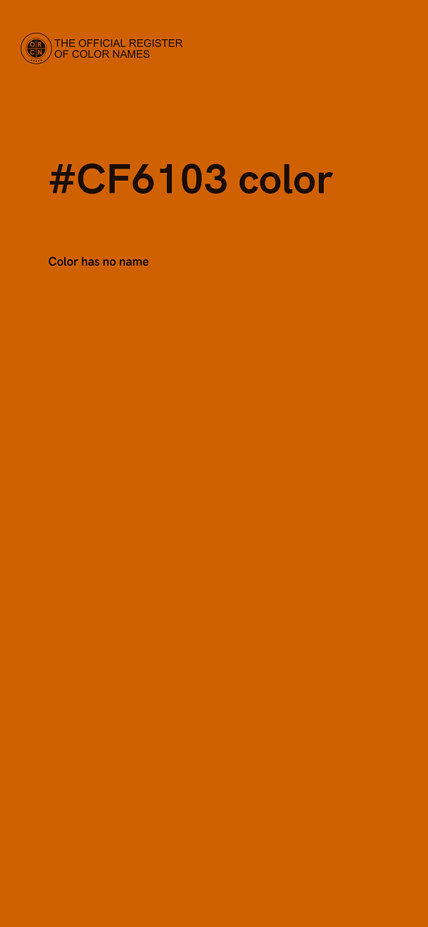 #CF6103 color image