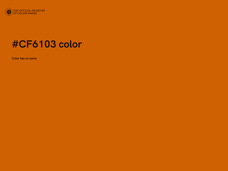 #CF6103 color image
