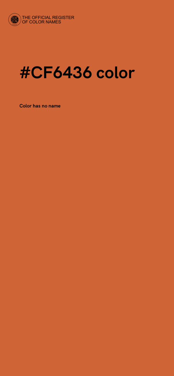 #CF6436 color image