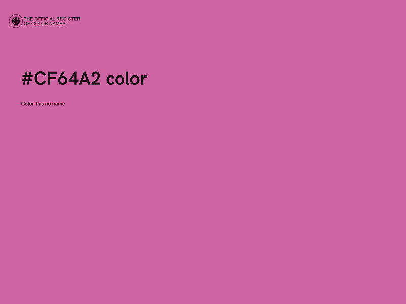 #CF64A2 color image