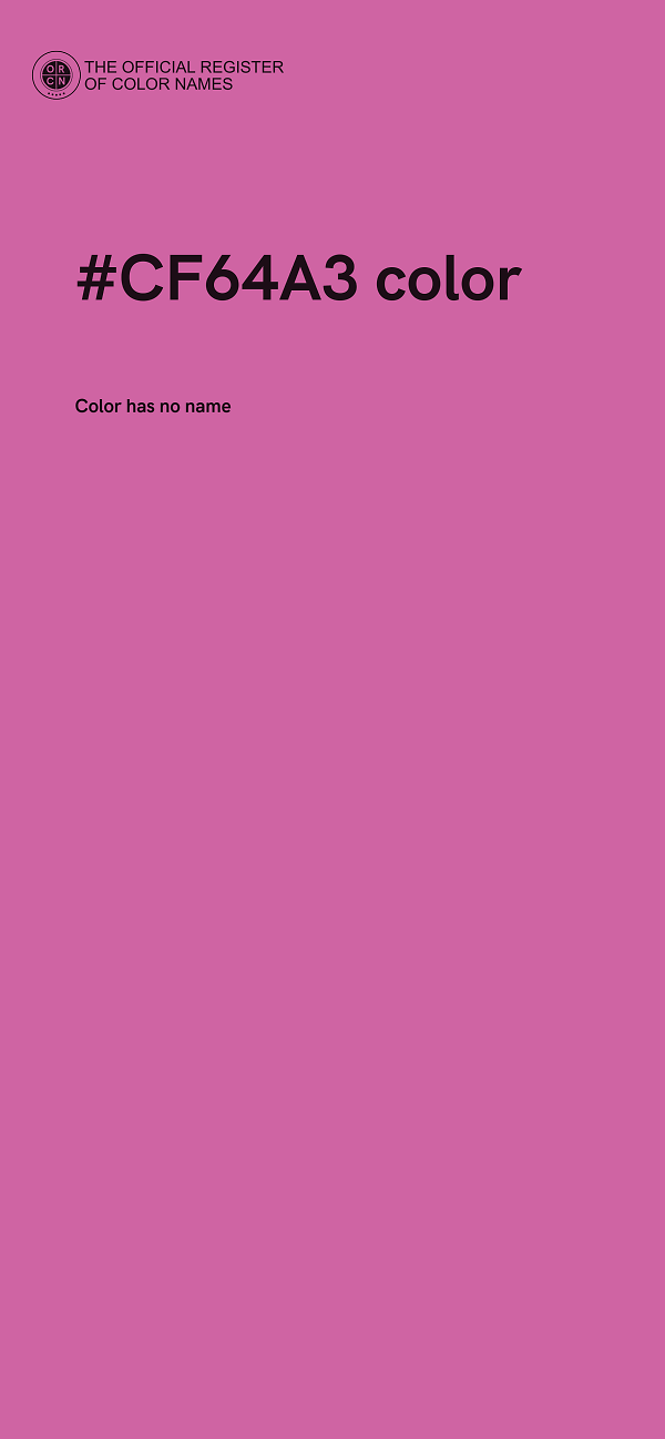 #CF64A3 color image