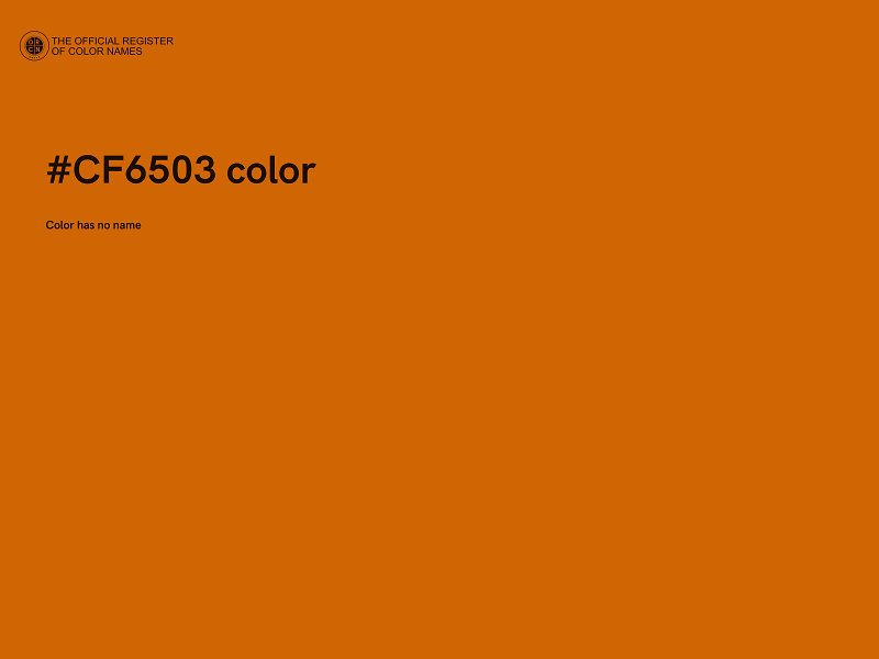 #CF6503 color image