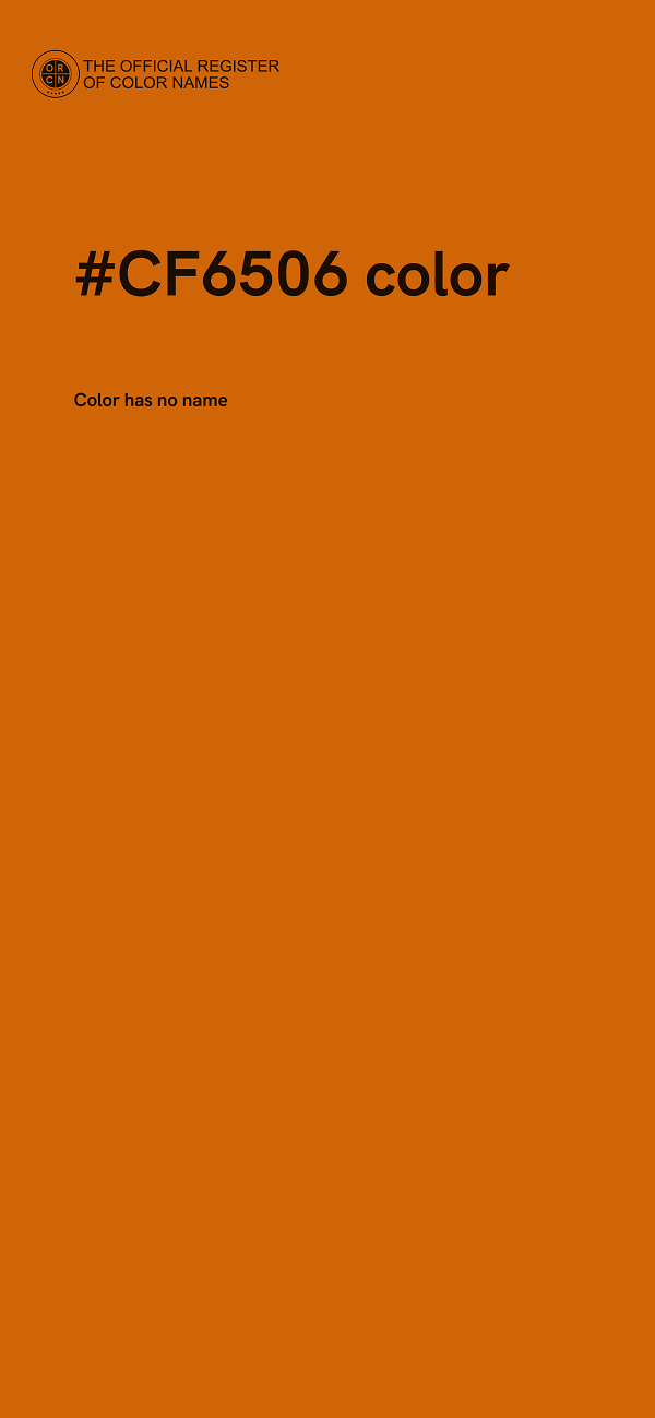 #CF6506 color image