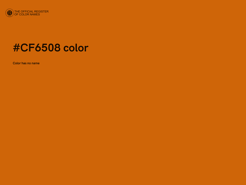 #CF6508 color image