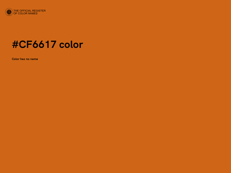 #CF6617 color image