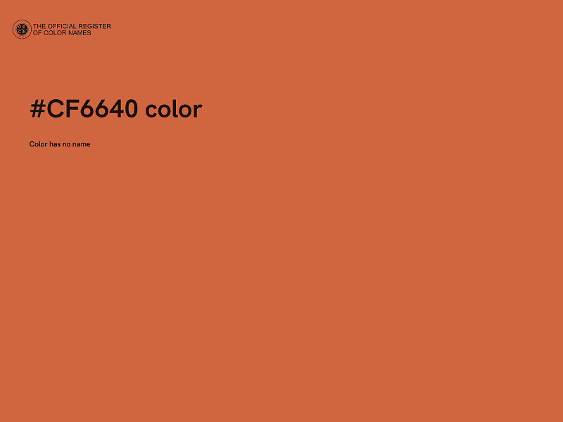 #CF6640 color image