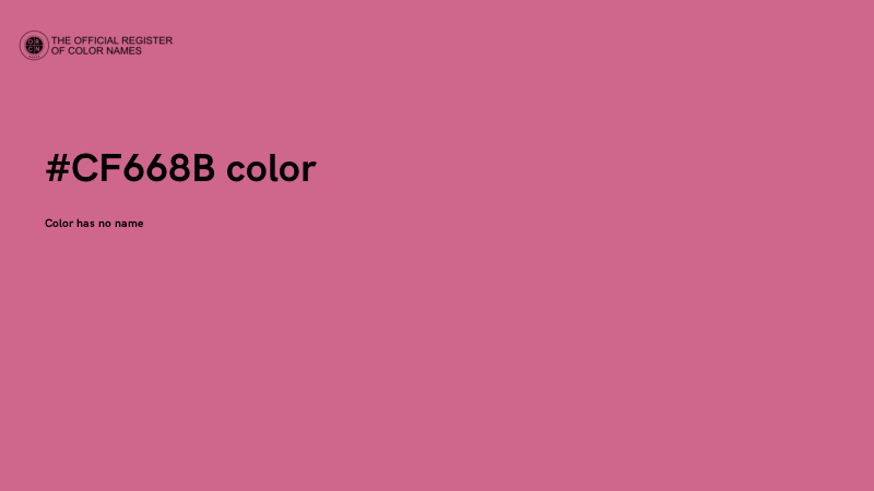 #CF668B color image