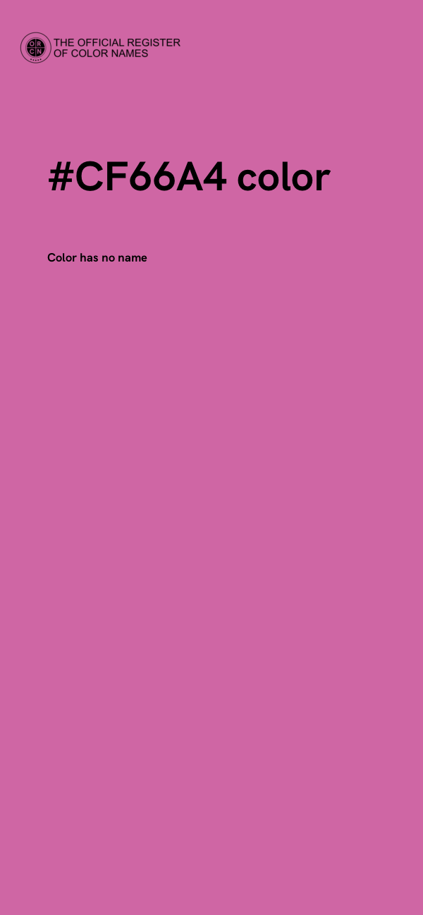 #CF66A4 color image
