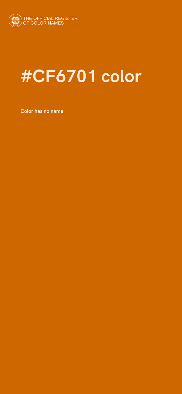 #CF6701 color image