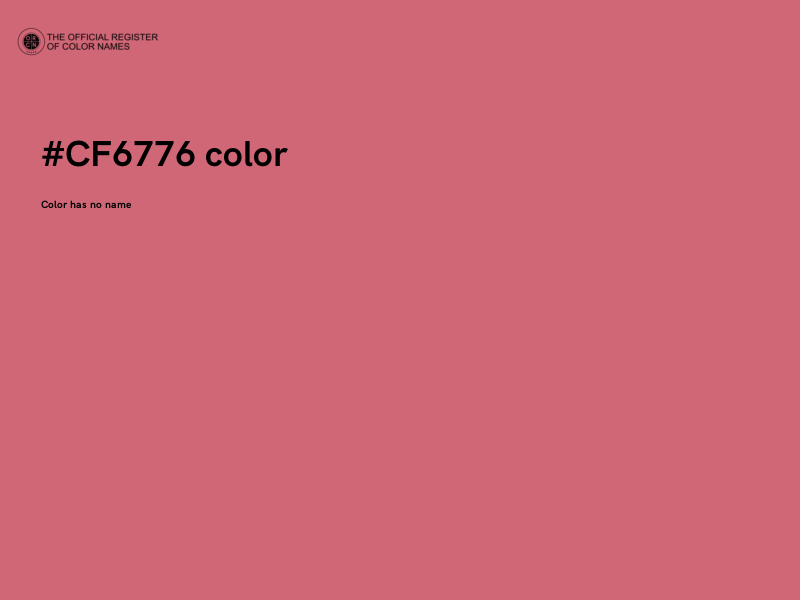 #CF6776 color image