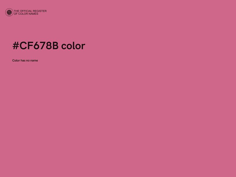 #CF678B color image