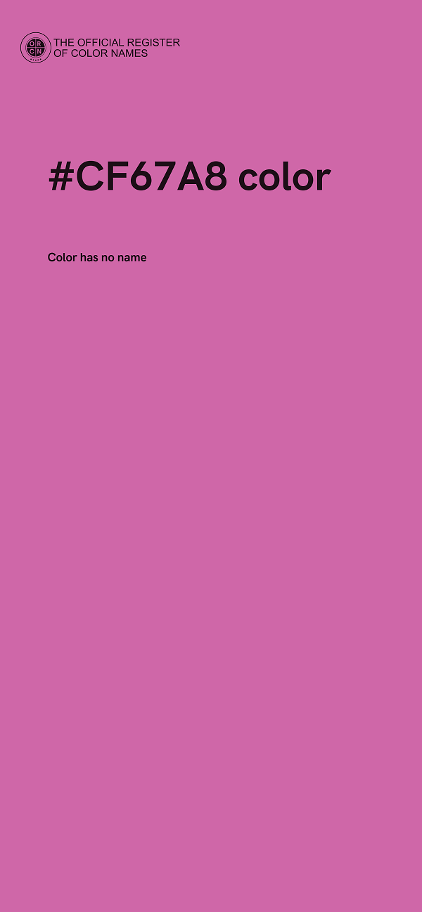 #CF67A8 color image