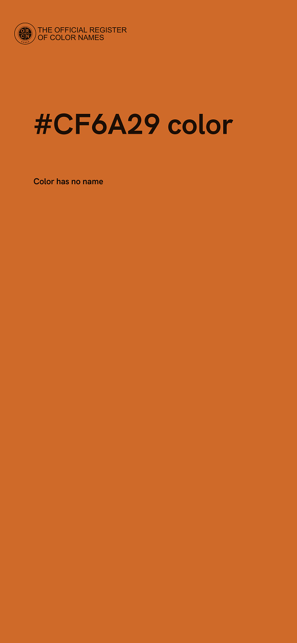 #CF6A29 color image