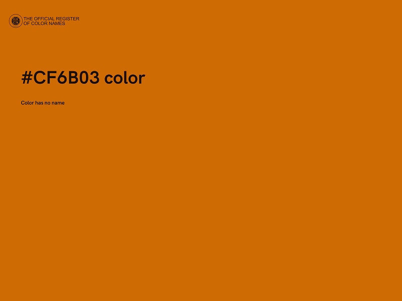 #CF6B03 color image