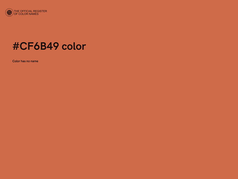 #CF6B49 color image