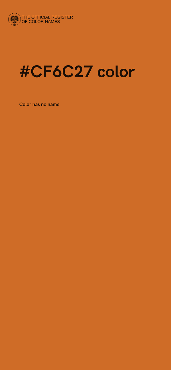 #CF6C27 color image