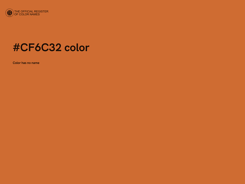 #CF6C32 color image