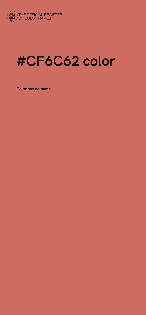 #CF6C62 color image