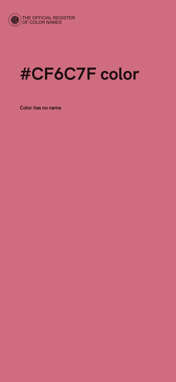 #CF6C7F color image