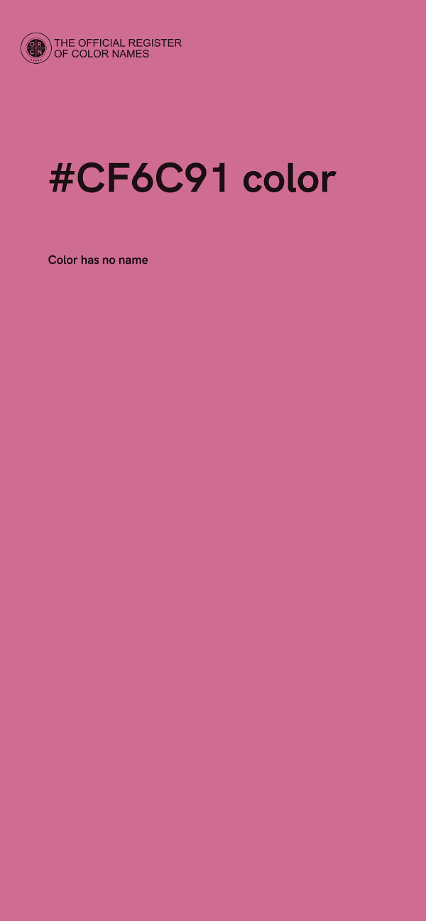 #CF6C91 color image