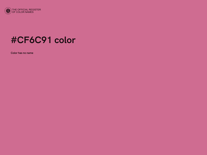 #CF6C91 color image