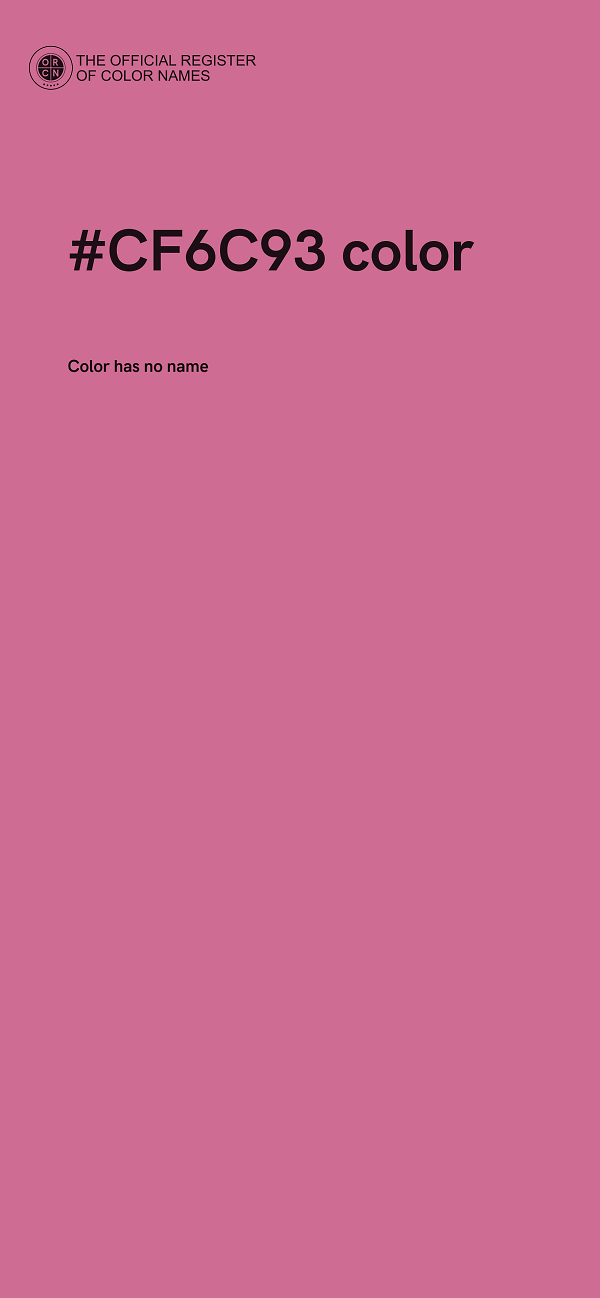 #CF6C93 color image