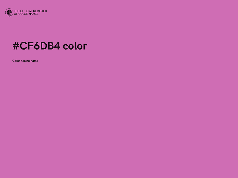 #CF6DB4 color image