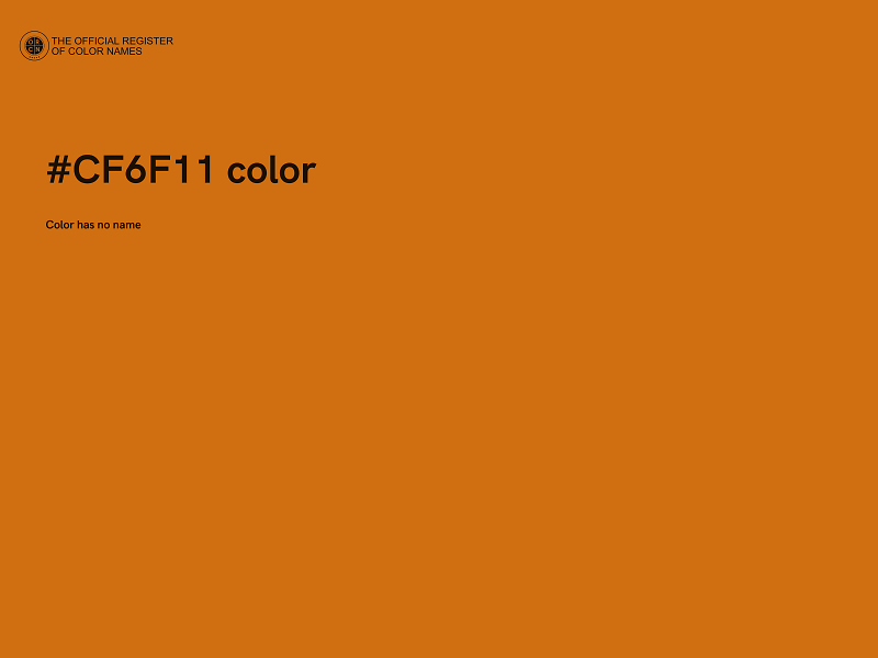 #CF6F11 color image