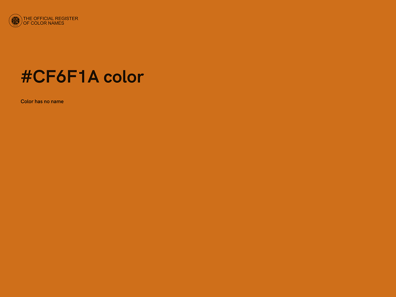 #CF6F1A color image