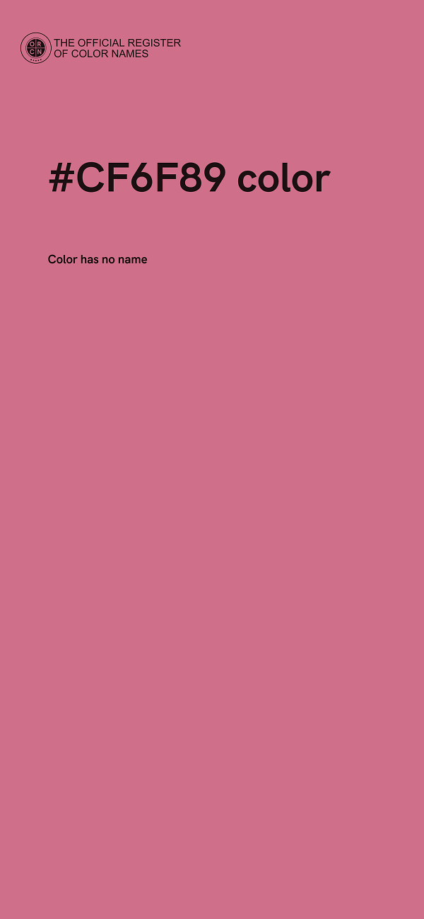 #CF6F89 color image