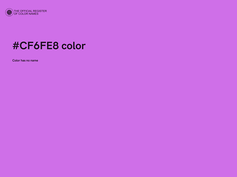 #CF6FE8 color image