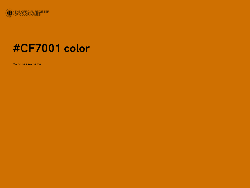 #CF7001 color image