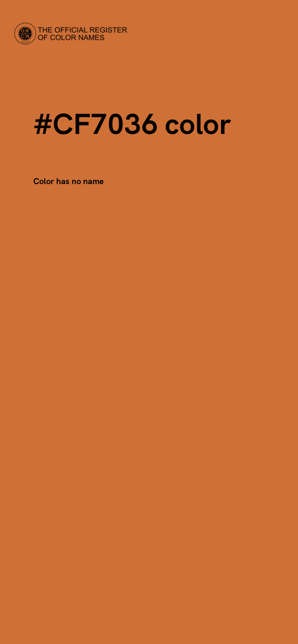 #CF7036 color image