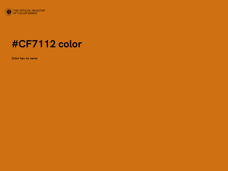 #CF7112 color image