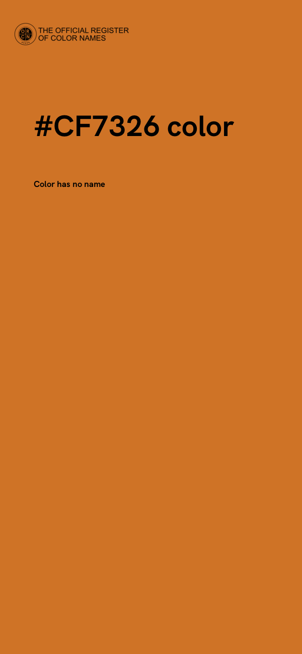 #CF7326 color image