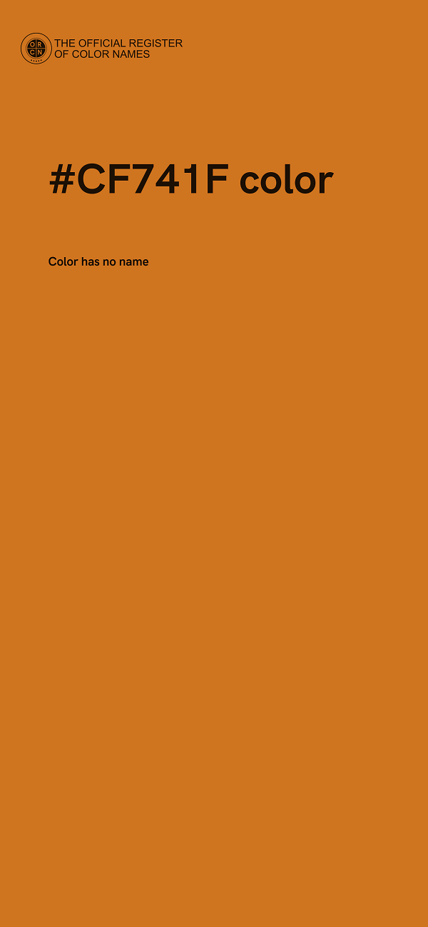 #CF741F color image