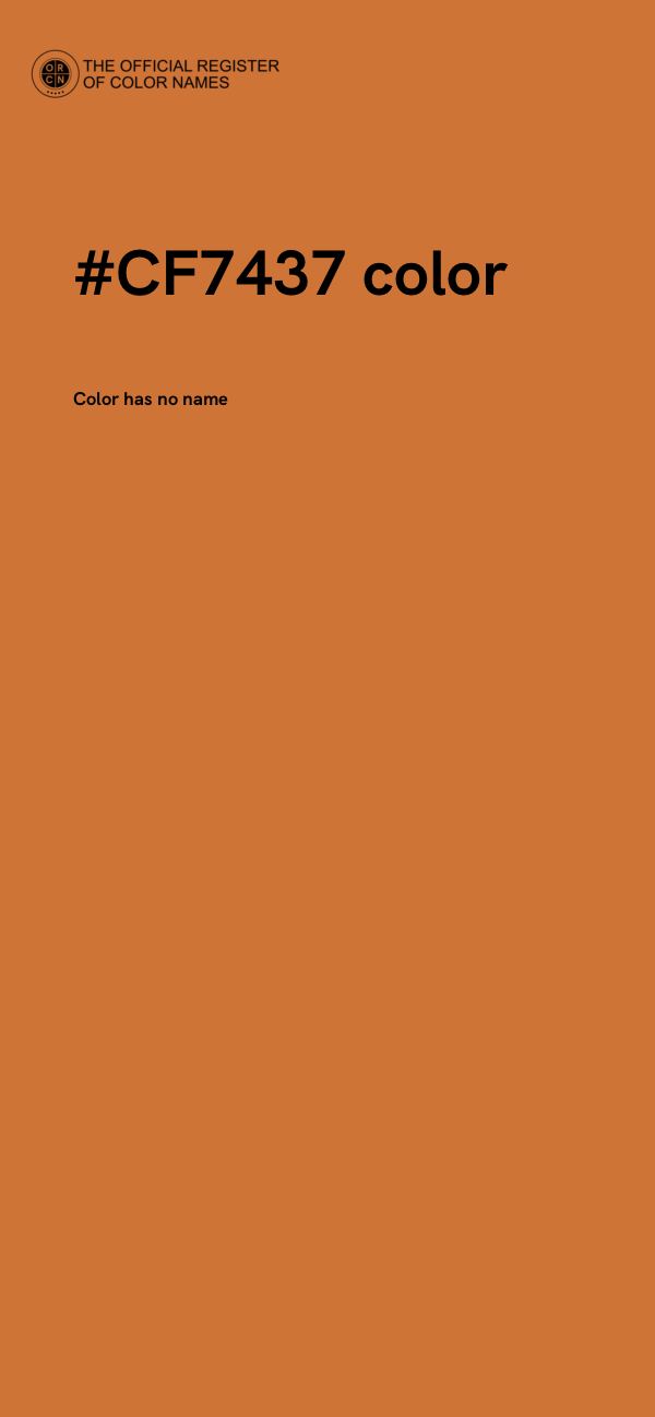#CF7437 color image