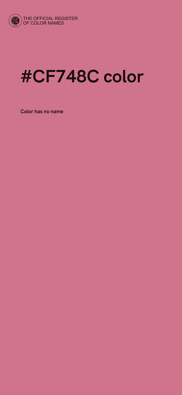 #CF748C color image