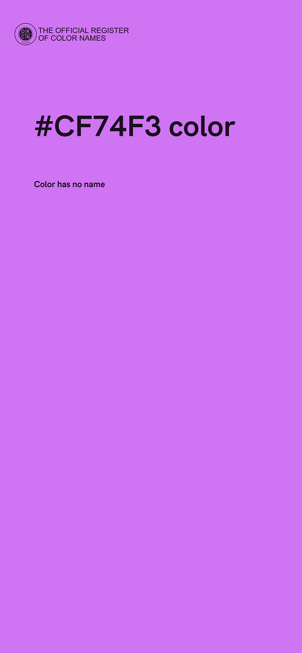 #CF74F3 color image