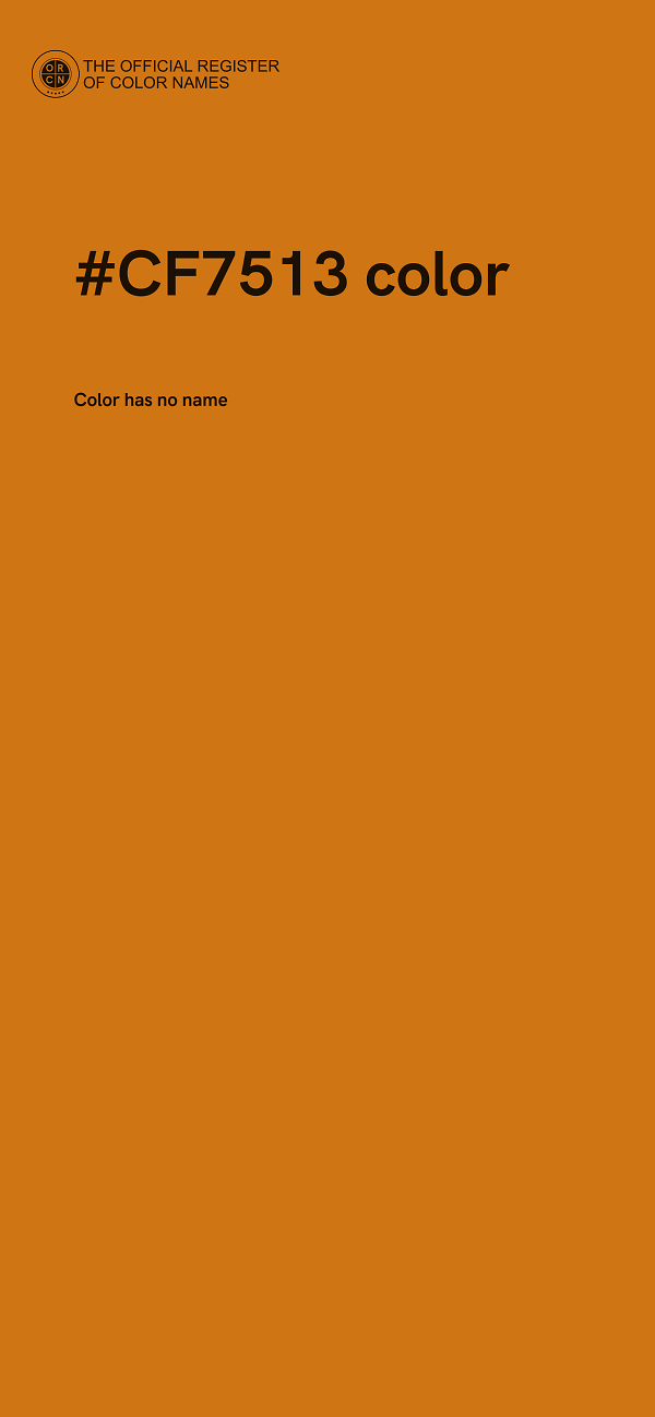 #CF7513 color image